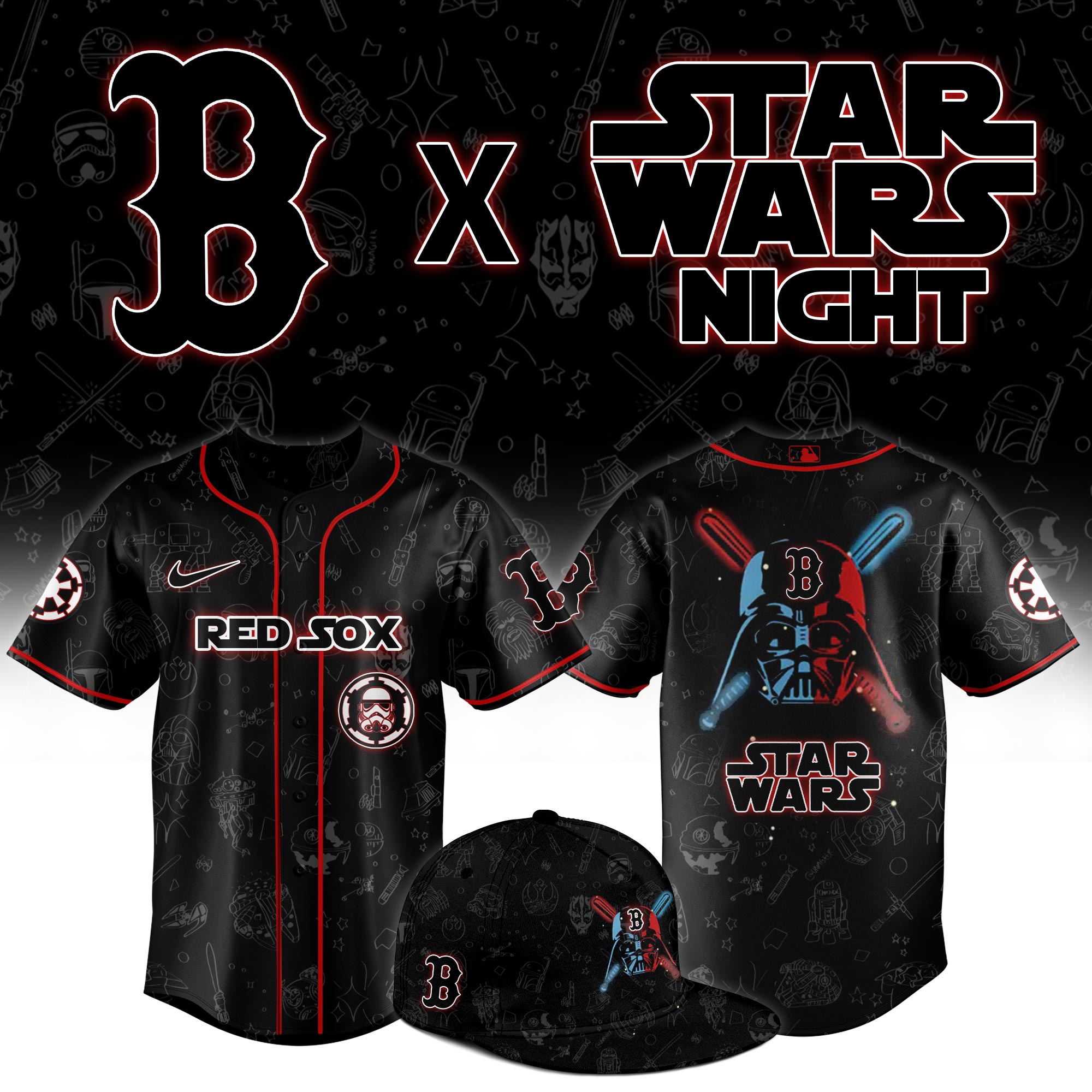 Boston Red Sox 2025 Star Wars Night Limited Jersey 