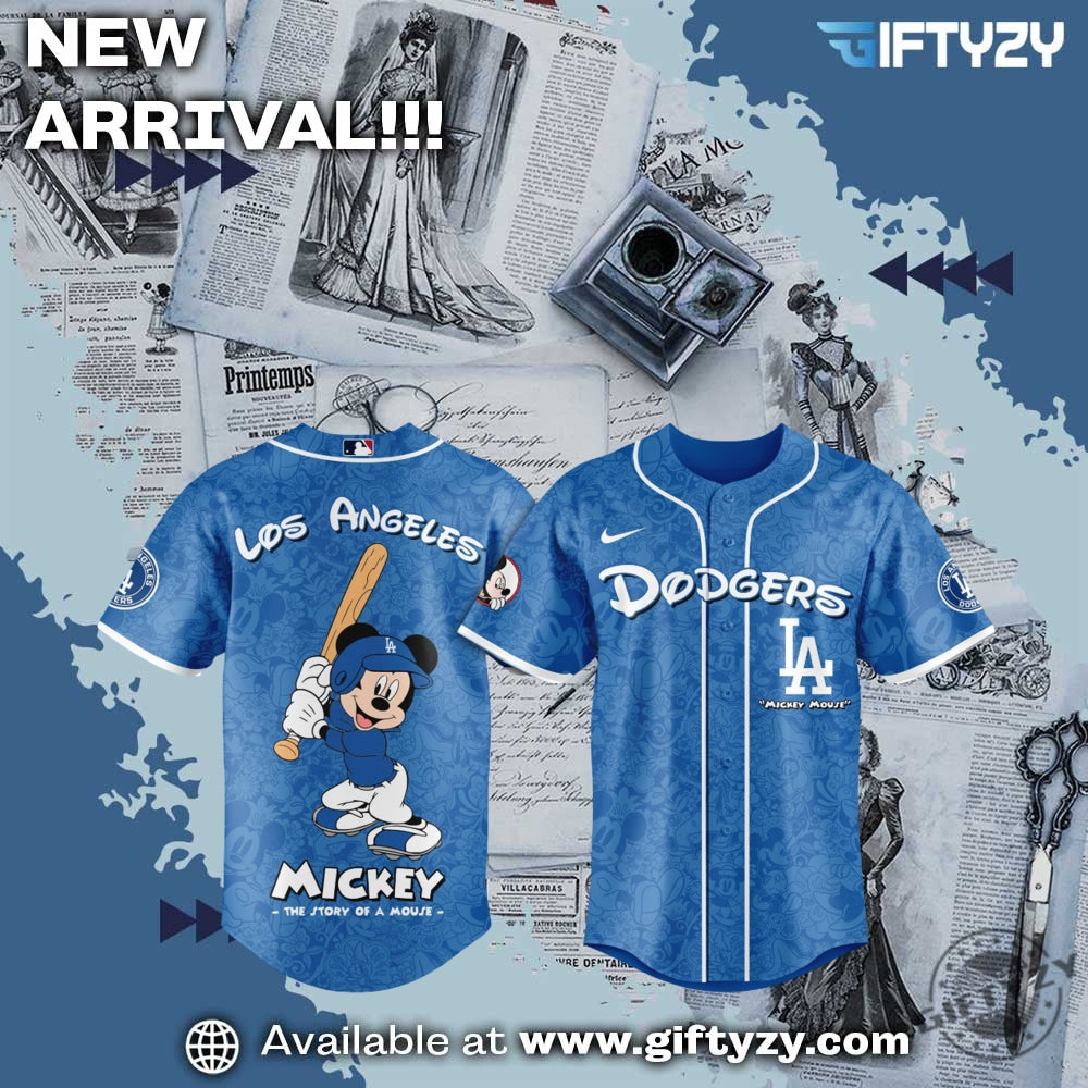 Los Angeles Dodgers Mlb Baseball X Disney Mickey Mouse Night Game Jersey 