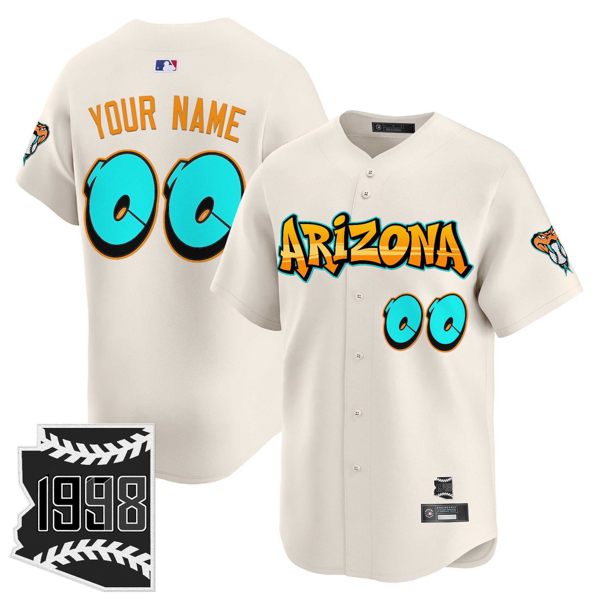 Arizona Diamondbacks 'Graffiti Desert Ink Edition' Vapor Premier Limited Custom Jersey - All Stitched