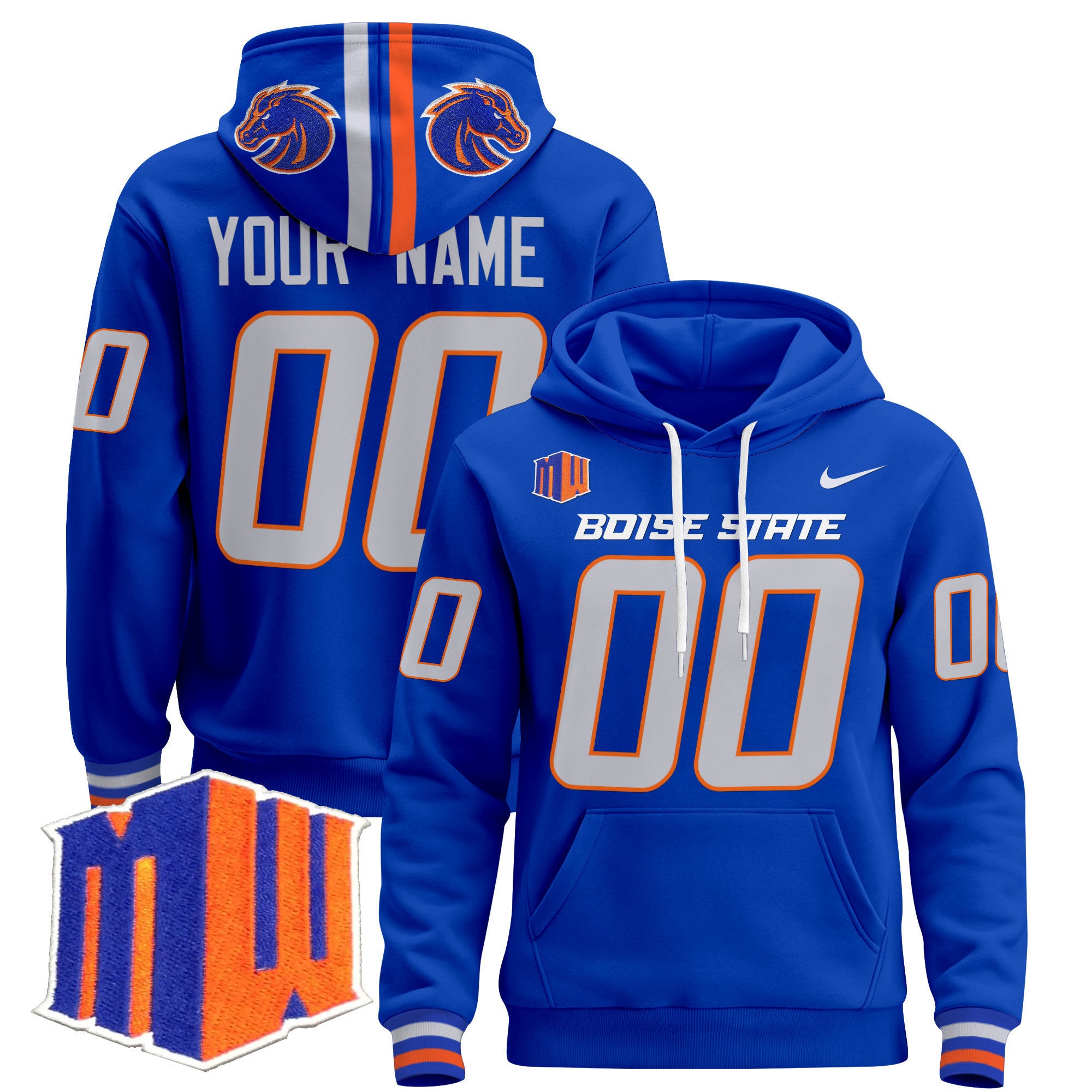 Boise State Broncos 2024 Custom Pullover Hoodie