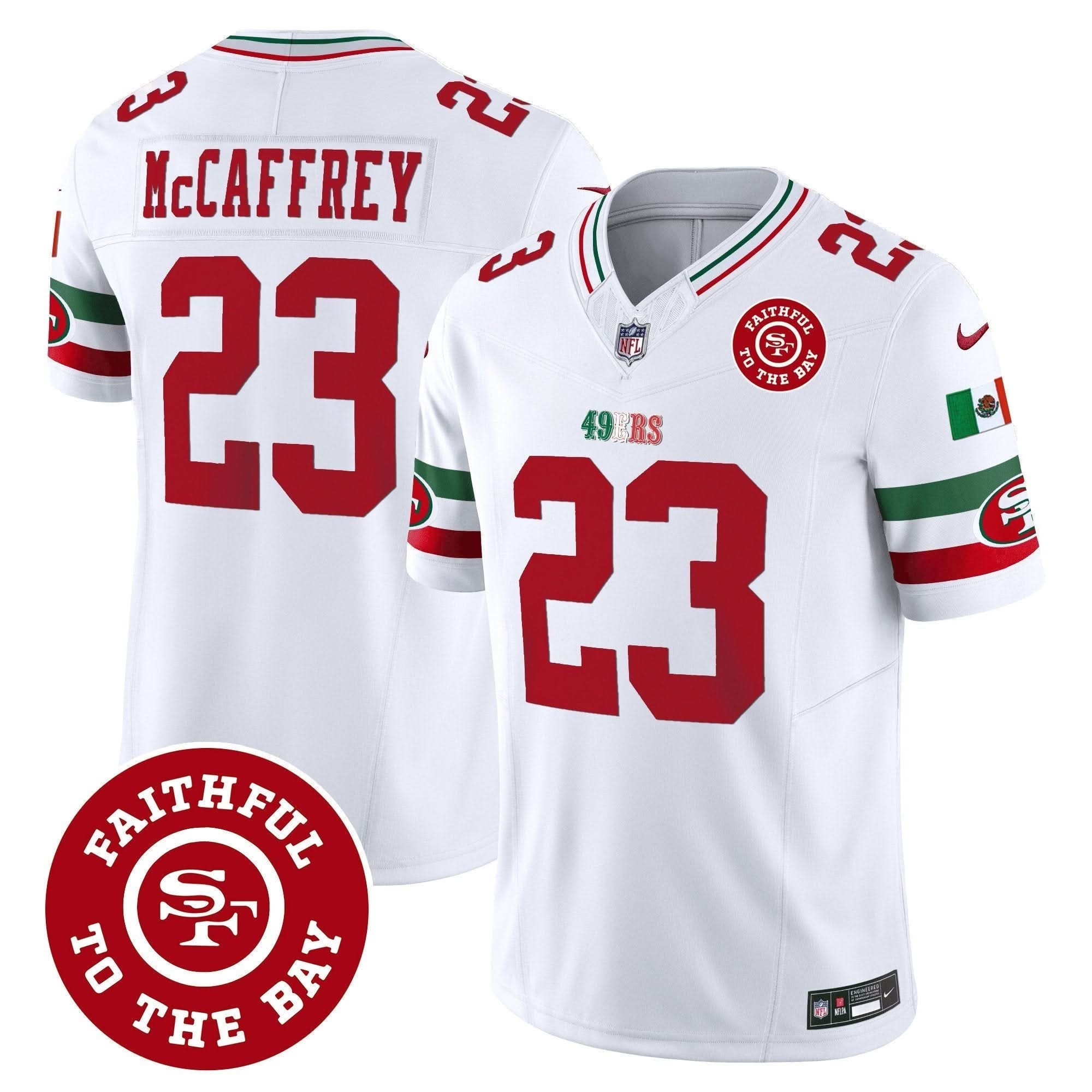 49ers Mexico Faithful To The Bay Patch Vapor Jersey - All Stitched